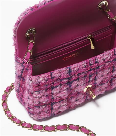 borsa classica chanel mini|Mini classic handbag, Wool, cotton, mixed fibers & gold.